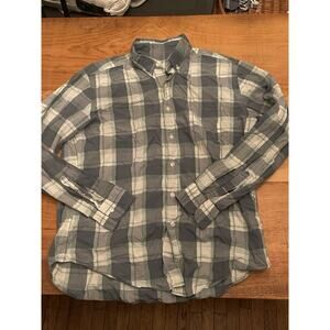 J Crew Light Weight Multicolor Button Down Dress Casual Shirt Sz Large